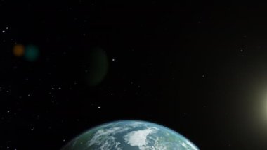 The globe planet Earth in the space view from space