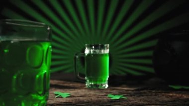 Saint Patricks day green beer celebration background