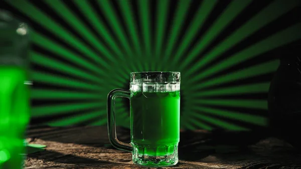 Зеленое Пиво Фон Дню Святого Патрика — стоковое фото