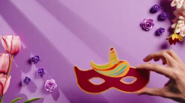 Cinco de mayonez Meksika mor katman arka plan