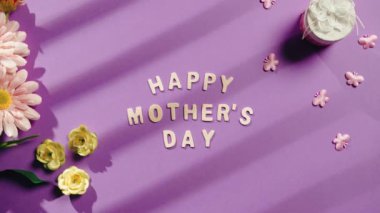 Mutlu anneler günü düz tabaka.