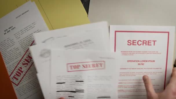 Law Enforcement Search Secret Files — Stock Video