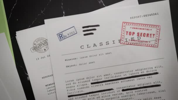 Top Secret Documents Stored Offices — Stock Video