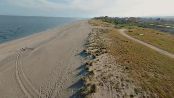 Пляжи Берега Среди Растительности — стоковое видео