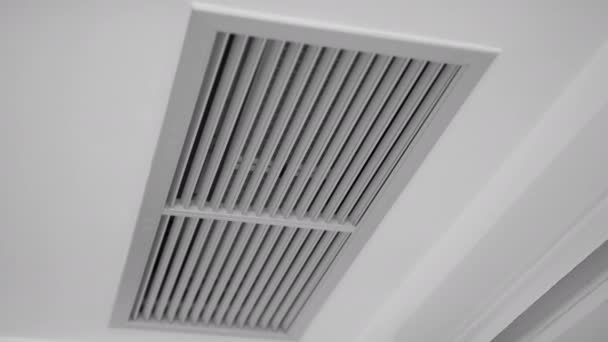 室内空气调节系统的通风口 — 图库视频影像