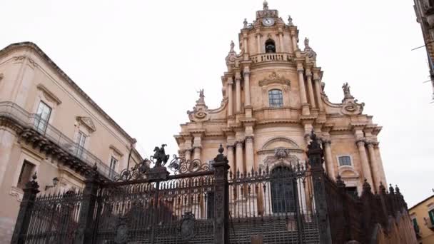 Heilige Basilika Von Ragusa Ibla Auf Sizilien — Stockvideo