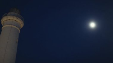 Punta Secca şehrinde deniz feneri Sicilya İtalya kıyılarında