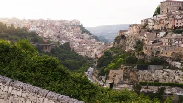 Ragusa Ibla Old Medieval City Sicily Italian Island — Stock Video
