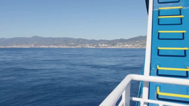 Sea Navigation Strait Messina — Stock Video