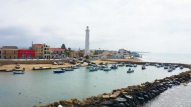 Sicilya 'daki Punta Secca antik deniz feneri.