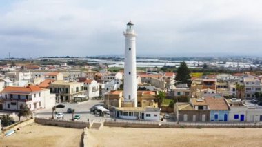 Sicilya 'daki Punta Secca antik deniz feneri.