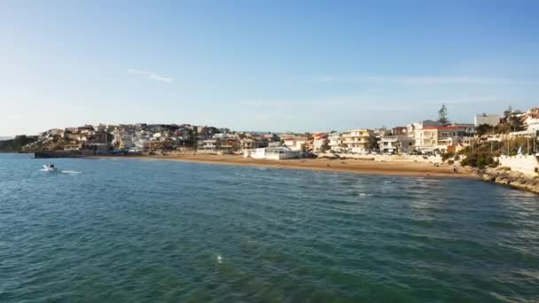 西西里海滩和清澈大海的空中景观 — 图库视频影像