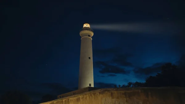 Leuchtturm Punta Secca Stadt Siziliens Italienischer Küste — Stockfoto