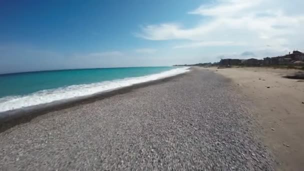 Güney Talya Çakıl Taşı Plajları — Stok video