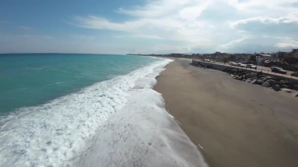 Costa Jónica Sur Italia Lugar Contaminado — Vídeos de Stock