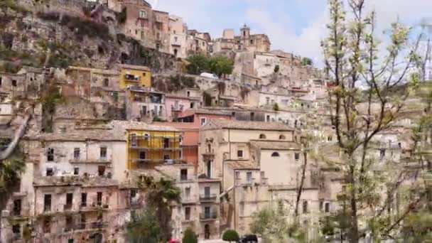 Ragusa Ibla Antiga Cidade Medieval Sicília Ilha Italiana — Vídeo de Stock