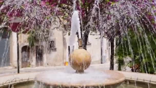 Kleiner Brunnen Park Von Ragusa Der Region Sizilien — Stockvideo