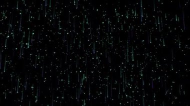 Siyah arkaplana düşen parçacıklar.