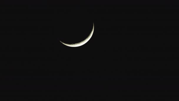 Ustępujący Księżyc Niebie Neapolu — Wideo stockowe