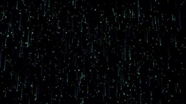 Siyah arkaplana düşen parçacıklar.