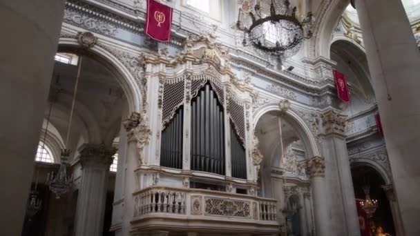 Belül Régi Templom Katedrális Szicília Régióban Olaszország — Stock videók