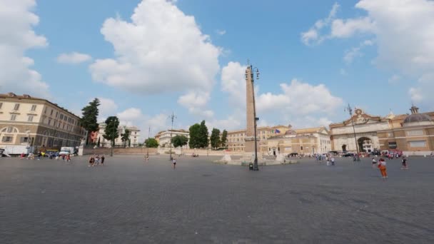 Plaza Del Popolo Roma — Vídeo de stock