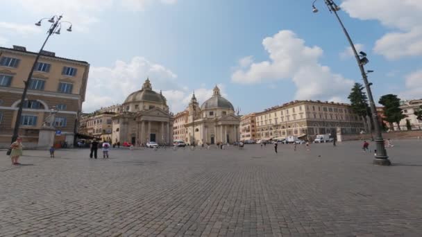 Lapangan Popolo Kota Roma — Stok Video
