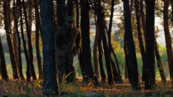 Військовий Біг Лісі — стокове відео