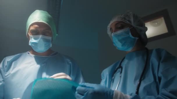 Медицинский Персонал Время Операции — стоковое видео