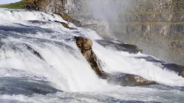 夏季のセルジャランズフォス滝 — ストック動画