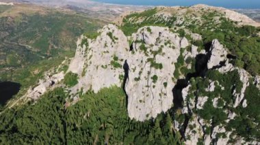 Calabria hava görüntüsünde güney dolomitleri