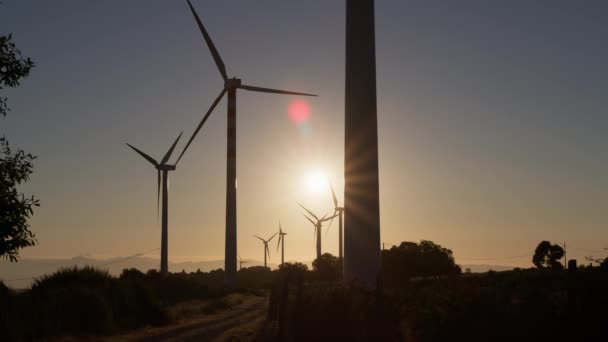 Utilización Turbinas Eólicas Para Aumentar Las Formas Energía Renovable — Vídeo de stock