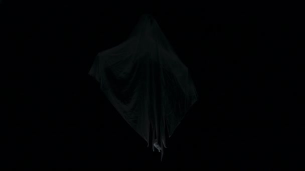 ハロウィーンの輝くホラーの不気味な幽霊 — ストック動画