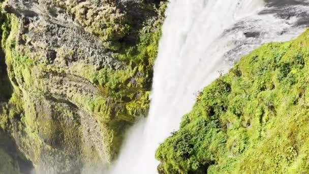 アイスランドの滝のトップビュー — ストック動画
