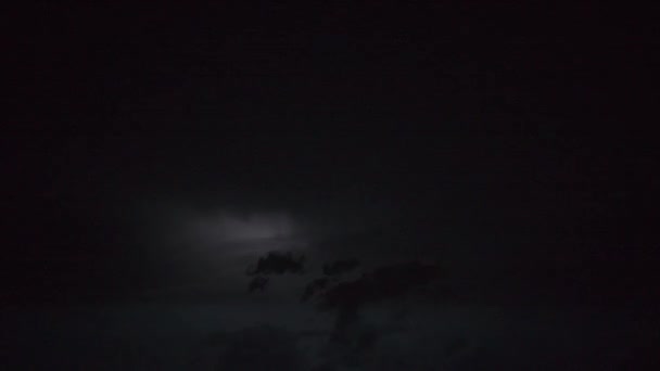 Raio Tempestade Céu Noturno — Vídeo de Stock