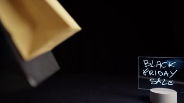 Işıklı Kara Cuma arkaplanı ve kopyalama alanı 