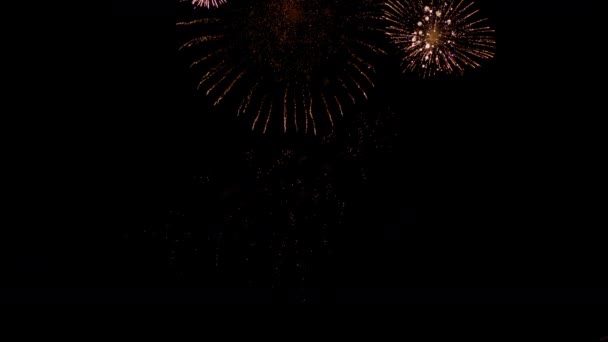 Událost Fireworks Pro Nový Rok Istanbulu — Stock video
