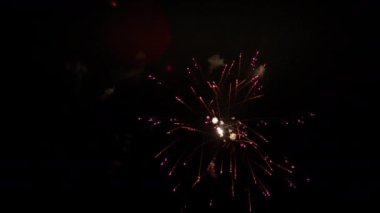 Bangkok 'ta Yeni Yıl Kutlaması İçin Havai fişekler. 