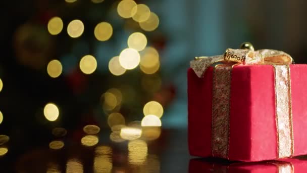 Świąteczne Pudełko Święty Mikołaj — Wideo stockowe