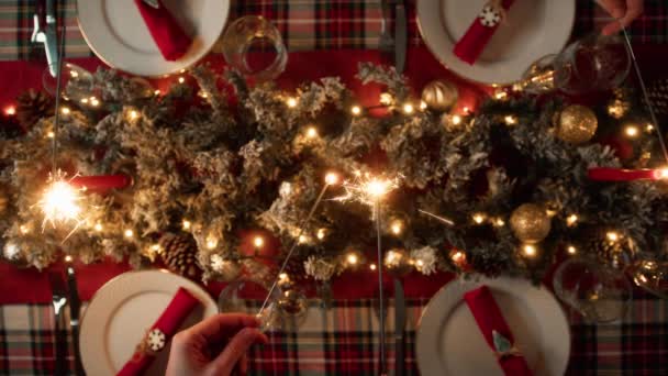 Φώτα Και Λάμψη Στο Πνεύμα Των Χριστουγέννων — Αρχείο Βίντεο