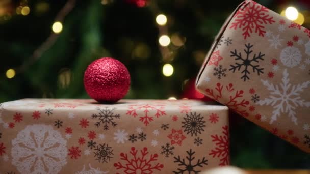 Regalos Regalos Navidad Para Toda Familia — Vídeo de stock
