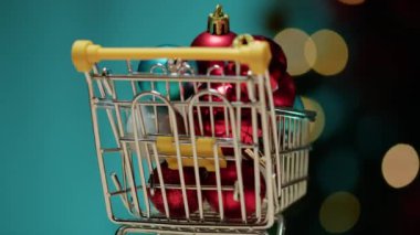 Noel tatili için alışveriş süslemeleri.