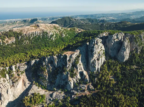 Toppen Fjellet Calabria Regionen Luftutsikt – stockfoto