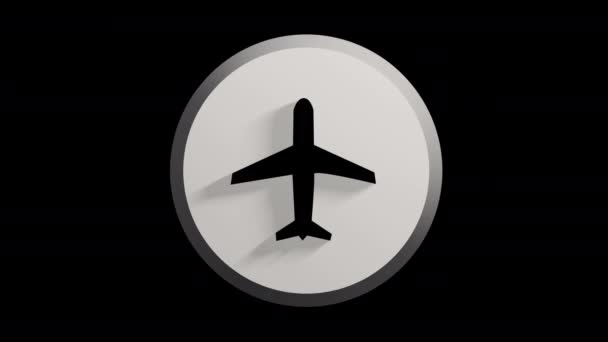 绿色飞机模式激活动画 — 图库视频影像