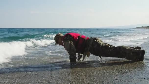 Навчання Американських Солдатів Спортивній Діяльності — стокове відео