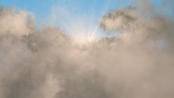 Voe Infinitamente Para Céu Nuvens — Vídeo de Stock