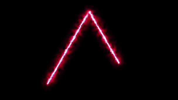 Fire Triangle Alchemical Symbol Black — Stock Video