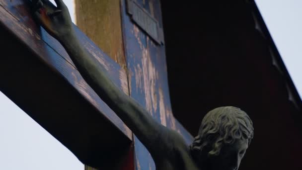 耶稣耶稣在意大利山上的十字架上 — 图库视频影像