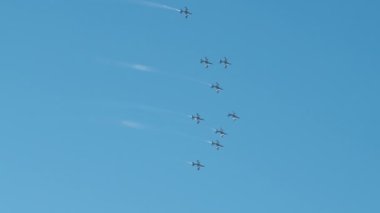 İtalya 'da Üç Renkli Oklar Akrobatik Gösterisi.