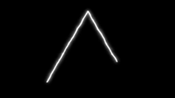 Simbolo Alchemico Del Triangolo Dell Aria Sul Nero — Video Stock